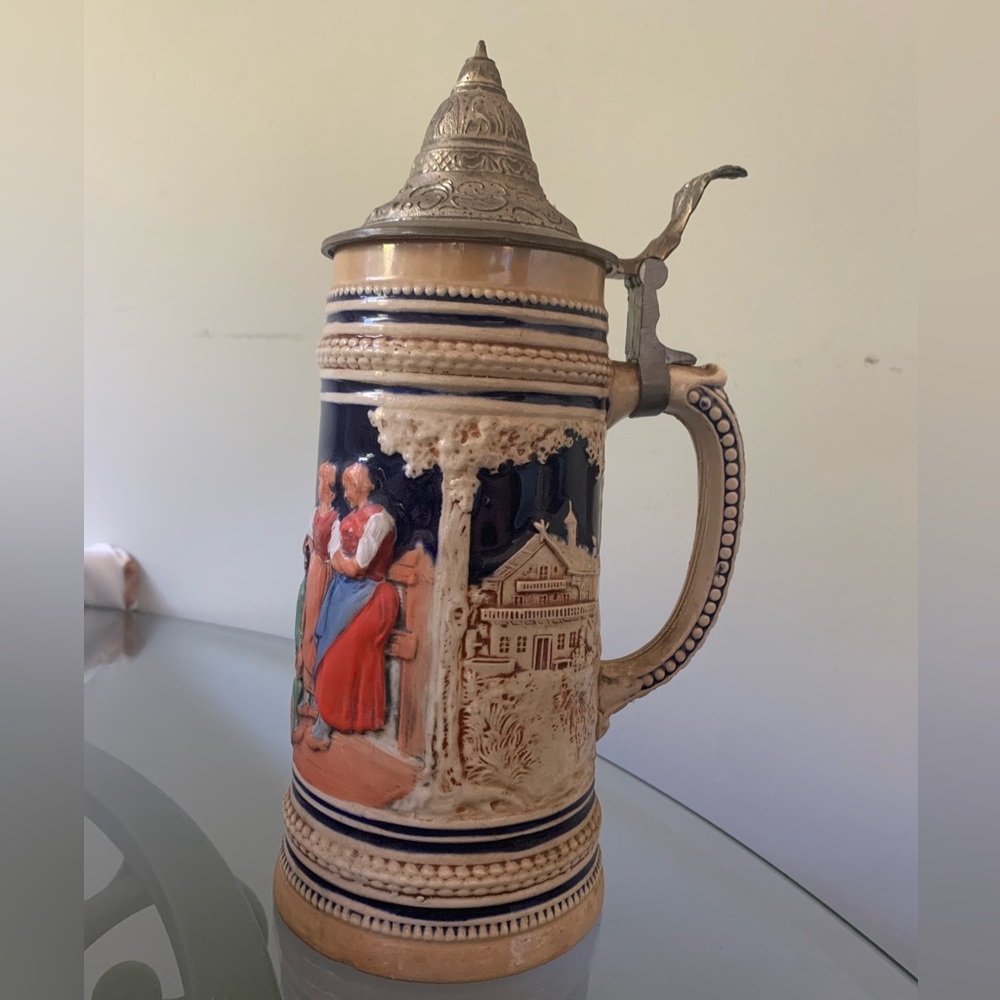 Rare Vintage Marzi & Remi Beer Stein with Lid
